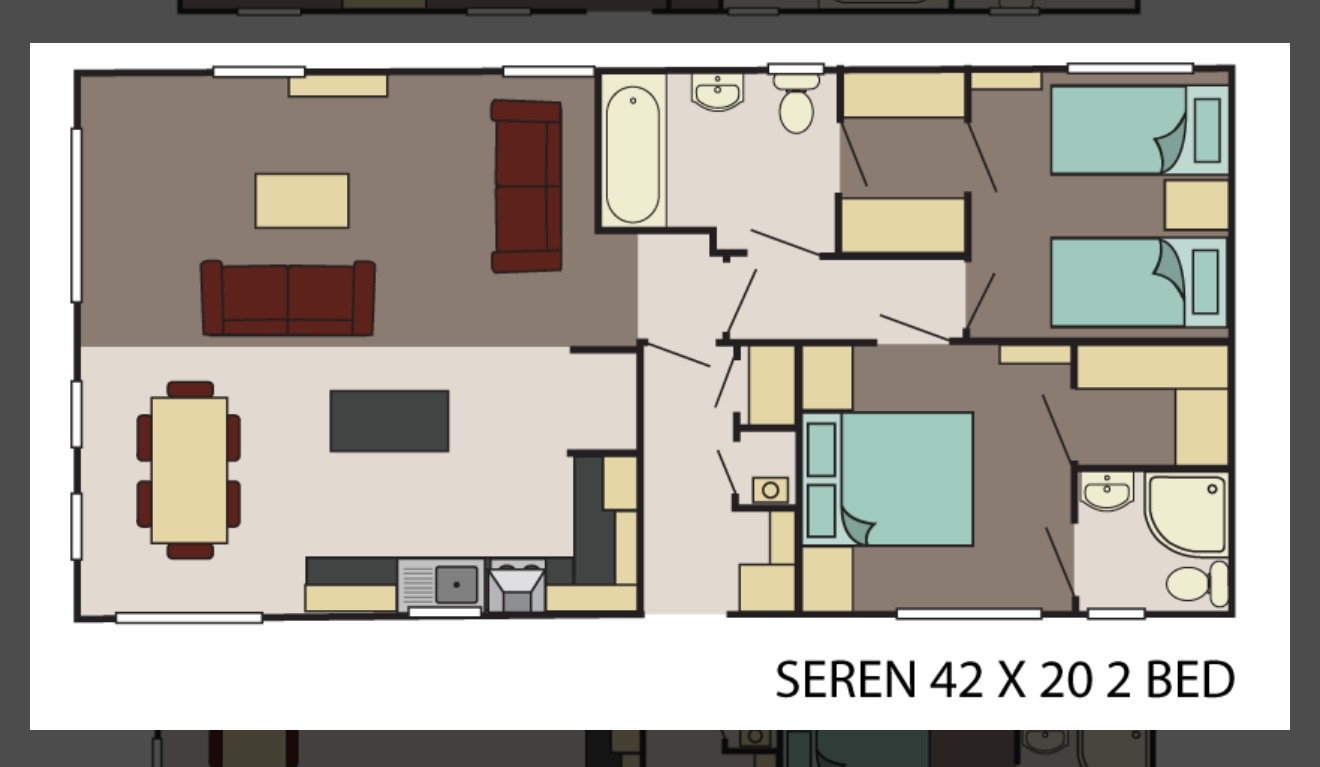 Due In September 2027 Model - Brand New - Residential Specification - Fully Central Heated & Double Glazed Delta Seren Lodge - 42" x 20" x 2 Bedrooms & 2 Bathrooms - 2027 Model For Sale Off Site - Image 11
